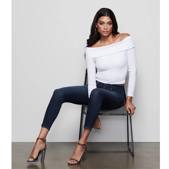 Good American Good Legs Crop Skinny Jeans in Blue260 Size 8 / 29 - Picture 1 of 12